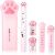 Andibro Cute Cat Paw Stationery Set, 6 Pcs Kawaii Stationary Gifts for Kids Pencil Sharpener Retractable Eraser Correction Tape Ruler School Supplies for Cat Lovers Students Office Supplies Kit