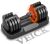 VEICK Adjustable Dumbbell Set, 5 in 1 Free Dumbbell for Men and Women, Black Dumbbell for Home Gym, Full Body Workout Fitness, Fast Adjust by Turning Handle (25/55 LB)