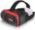 VR Headset Compatible with iPhone & Android – Universal Virtual Reality Goggles for Kids & Adults – Virtual Reality Headset for Kids – Your Best Mobile Games 360 Movies w/New 3D VR for iPhone (Red)
