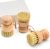 3PCS Bamboo Scrub Dish Brushes for Kitchen- Mini Dish Brush Natural Cleaning Scrubber Set for Washing Cast Iron Pots Pans