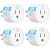 EIGHTREE Smart Plug, Smart Plugs That Work with Alexa & Google Home, Compatible with SmartThings, Smart Outlet with WiFi Remote Control and Timer Function, 2.4GHz Wi-Fi Only, 4Packs