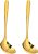 8 Inch Gold Serving Spoons Small Gold Ladle Sauce Ladle Gravy Ladle, 304 Stainless Steel Serving Spoons Ladles for Cooking, Metal Ladles Long Handle Soup Spoon Kitchen Gadget Utensil(2 Pack-Gold)