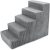 Best Pet Supplies Portable Dog Foam Stairs/Steps for Couch Sofa and High Bed Non-Slip Bottom Paw Safe No Assembly – Gray, 5-Step (H: 22.5″)