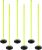 ASENVER Fluorescent Green Soccer Agility Poles Set Detachable Sports Trainning Speed Pole Slalom Poles with Rubber Base Sport Traning Equipment