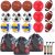 Leyndo 18 Pcs Bulk Sport Balls Set Basketball Football Volleyball Soccer Playground Ball Baseball Outdoor Sport Equipment Full Size with Sports Ball Bag Pump for Kids Youth Adults Sport Gift