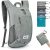 G4Free 10L/15L Hiking Backpack Lightweight Packable Hiking Daypack Small Travel Outdoor Foldable Shoulder Bag(Grey)