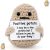 MOXJIN Adorable Positive Energy Decor and Gift 3 inch Knitted Potato Toy with Positive Card Unique Home and Office Decor Cute Encouragement Gift Encouraging Handcrafted Gift (P Card)