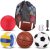 Libima 6 Pcs Multi Sport Ball Set Official Size Football, Basketball, Soccer, Volleyball, Playground Ball, Baseball with Sports Equipment Bag Pump for Kid Teen Adult