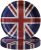 Pandecor British Flag Party 7 Inches Paper Plates,50 Pieces Cake Dessert Plates for UK Celebrations