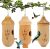 OROGHT Hummingbird House – Natural Wooden Hummingbird Nesting Houses for Gardening Gifts Home Decoration 3 Pack