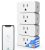 XFOX Smart Plug Mini with Energy Monitoring, 2.4G Wi-Fi Outlets Support Alexa, Google Assistant, SmartThings, Tuya Smart Plug, Timer, ETL & FCC Certified, 4 Pack