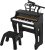 Dollox Keyboard Piano for Kids, Toddler Piano Toys 37 Keys Kid Musical Instruments Electric Piano Keyboard Baby Pianos for Beginners Mini Music Toy with Stool, Birthday Gift for Age 3 4 5 6 Years Old