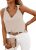 Essrite Womens Casual Fashion Tanks Tops V Neck Knotted Detail Tank Tops Sleeveless Blouses Shirts