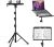 KDD Projector Stand – Music Stand Tripod with Adjustable Height from 23″ to 63″ – DJ Racks Holder Mount with 360° Rotation – Laptop Floor Stand for Office, Home, Stage, Studio