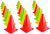 Super Z Outlet 7.5″ Bright Neon Colored Orange, Yellow, Red, Green Cones Sports Equipment for Fitness Training, Traffic Safety Practice (24 Pack)