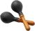 Percussion Maracas Pair of Shakers Rattles Sand Hammer Percussion Instrument with ABS Plastic Shells and Wooden Handles for Live Performances and Recording Sessions