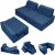 DREAMANIA 7PCS Kids Play Couch, Premium Modular Kids Play Couch for Toddler Teens, Child Sectional Sofa for Bedroom Playroom Toy Living Room, Prefect Gift for Creative Girls & Boys, Blue