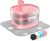 Veken Cat Water Fountain, 84oz/2.5L Automatic Pet Water Fountain Dog Water Dispenser with a Detachable Water Tank, Easy Cleaning for Cats, Dogs (Pink)