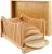 Bamboo Bread Slicer with 3 Adjustable Thickness for Homemade Bread, Foldable Compact Cutting Guide with Crumb Tray Cutting board, Easy to Slice Sourdough bread Bagels, Cakes