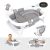BEBELEH™ Collapsible Baby Bathtub with Thermometer – Bathtub + Baby tub Sling + Newborn Sling – Baby Bathtub Newborn to Toddler 0-24 Months – The Ultimate Baby Bath Tub! (with Thermometer,Gray)
