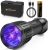 UniqueFire 1408 365nm Black Light UV Flashlight with 3 LEDs Professional UV Light,Powerful Blacklight Flashlight for Pet Urine Finding & Mineral, Antique Detection, Scorpion Search, etc