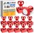 WUDIME 12Pack Strong Fridge Refrigerator Magnets Small Magnets, Upgraded Red Whiteboard Magnets for Detailed List Display, Metal Push Pin Magnets for Kitchen, Office, Classroom, Cruise Decor