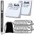 KUSIAPA Fresh Outta Fucks Pad and Pen,Funny Sticky Notes and Pen Set,Snarky Novelty Office Supplies, Novelty Pen Desk Accessory, Fun Gifts for Friends(Black)