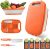 Camping Cutting Board, HI NINGER Collapsible Chopping Board with Colander, 9-In-1 Multi Kitchen Vegetable Washing Basket,Camping Gifts Accessories for RV Campers