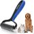 STALTWO Pet Grooming Supplies – 2-in-1 Professional Undercoat Rake and Pet Brush | Shedding Control for Long-Haired Dogs and Cats, Deshedding Tool, Knot Removal,Blue