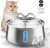 Cat Water Fountain Stainless Steel:135oz/4L Large Capacity Cat Fountain with Water Window, Pet Fountain for Cats Dogs Multiple Pets Drinking Water Bowl Ultra Quite Pump Two Flow Modes, Dishwasher Safe