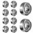 10Pcs Ball Bearings Double Shielded Chrome Steel Deep Groove Ball Bearings Z2 1/4 Inch x 1/2 Inch x 3/16 Inch Precision Bearing for Electric Motor, Wheels, Home Appliances, Garden Machinery