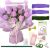 300pcs Pipe Cleaners Craft Supplies Taro Purple Pipe Cleaners Green Bouquet Supplies Blossom Tulips Lily Pipe Cleaners Bulk DIY Flower Bouquet Kit Chenille Stems for Wedding Gift, Holiday Decoration