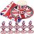 jojofuny 1 Set flag cutlery set union jack paper plate birthday napkins plate uk patriotic party supplies union jack party supplies uk flag napkins one time plate dining table dinner plate