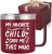 LiqCool Mothers Day Gifts, 14 Oz My Favorite Child Gave Me This Mug Gift Set, Mother’s Day Gifts for Mom From Daughter Son, Unique Birthday Gifts Ideas for Wife(Red)