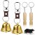 WAEKIYTL 2″ Loud Bear Bells with Whistle Set for Hikers Solid Brass Emergency 3 in 1 Bear Bells with Silencer Hiking Gear for Hiking Outdoor Camping Bear Protection Products