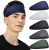 Pilamor Sports Headbands for Men (5 Pack),Moisture Wicking Workout Headband, Sweatband Headbands for Running,Cycling,Football,Yoga,Hairband for Women and Men
