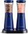 Electric Salt and Pepper Grinder Set with Storage Base, Stainless Steel Rechargeable Salt and Pepper Grinder Set with 4.5oz Large Capacity, 1.8″ Wide Mouth, Adjustable Coarseness, Dark Blue