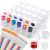 10 Strips 60 Pots Empty Paint Strips with 20 Pieces Paint Brushes, 5ml/0.3oz Paint Containers with Lids, Paint Pods Cup Pots, Arts Crafts Supplies for Kids Classrooms Schools Art and Crafts Painting