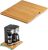 ANBOXIT Bamboo Appliance Slider, Sliding Tray for Coffee Maker, Kitchen Countertop Appliance Rolling Tray, Coffee Pot Slider Tray with Rubber Wheels, Wide – Medium (13″D x 14″W)