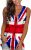 Womens Tank Tops Loose Fit UK British Flag Graphic Shirts V Neck Sleeveless Blouses Trendy Casual Summer Basic Tees