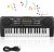TOQIBO Kids Piano Keyboard, 37 Keys Electronic Piano for Kids Portable Multi-Function Musical Instruments Birthday Educational Gift Toys for 3 4 5 6 7 8 Year Old Boys Girls Children Beginner (Black)