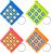 Hicarer 32 Pcs Tic Tac Toe Keychain for Kids Ages 8-12 Party Favors Plastic Keyholders for Mini Backpack Clip Birthday Party (Red,Blue,Orange,Green)
