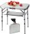 Small Folding Table 2FT Lightweight Portable Aluminum Camping Table for Picnic and Camping Mini Foldable Table with Adjustable Extended Height,Silver