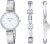 Anne Klein Women’s Premium Crystal Accented Watch and Bracelet Set