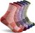 FEIDEER Women’s Hiking Walking Socks, Multi-pack Outdoor Recreation Socks Wicking Cushion Crew Socks