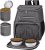 BAGLHER 丨Dog Travel Bag Backpack, Airline Approved Pet Supplies Backpack, Dog Travel Backpack with 2 Silicone Collapsible Bowls and 2 Food Baskets Grey