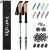 TheFitLife Trekking Poles for Hiking and Walking – Lightweight 7075 Aluminum with Metal Flip Lock and Natural Cork Grip, Walking Sticks for Men, Women, Collapsible, Telescopic, Camping Gear