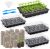 Hahood 3 Pack Seed Starter Tray Kit 120-Cells Germination Starter Tray with Humidity Dome and Base Including 120 Peat Pellets, Plant Labels, Tool, Plastic Plant Growing Tray for Garden Planting, Black