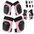 Kids/Adult/Youth Knee and Elbow Pads ,Adult Knee Pads Elbow Pads Wrist Guards for Adult Kids 6 in 1 Protective Gear Set for Skateboarding Biking Roller Skating Cycling Outdoor (Large, Pink)
