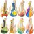 Syhood 24 Pcs DIY Wood Guitar Cutouts for Kids, 12.4 x 6.5 Inches Wood Guitars Cutouts for Boys Girls, Bamboo Musical Instrument for Painting, Suitable for Crafts Class, Birthday Party, Theme Party
